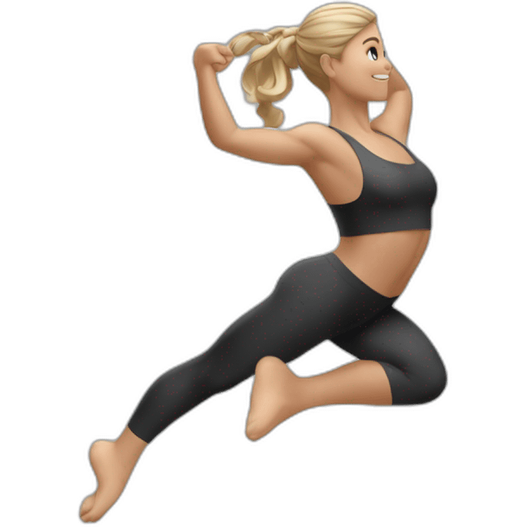 gimnasta realizando un caristo en anillas emoji