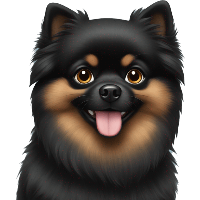 Black Pomeranian emoji