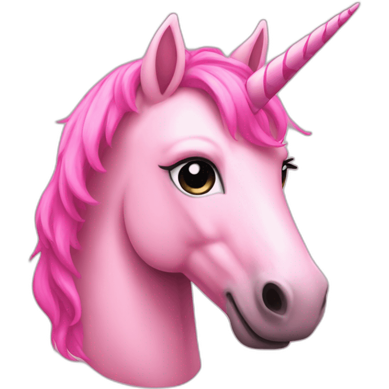 Pink unicorn emoji