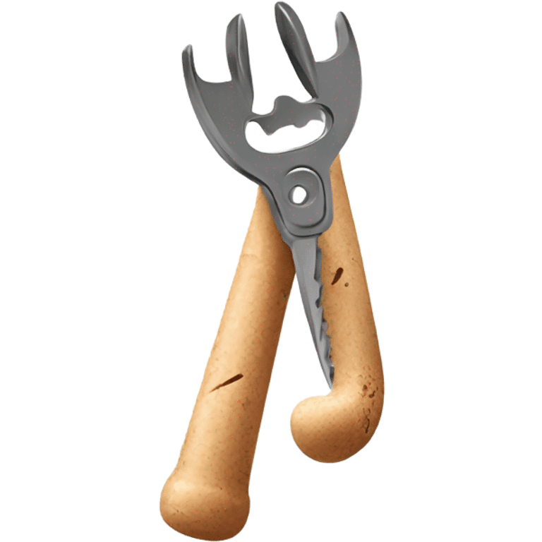 cork screw and bottle opener realistic emoji