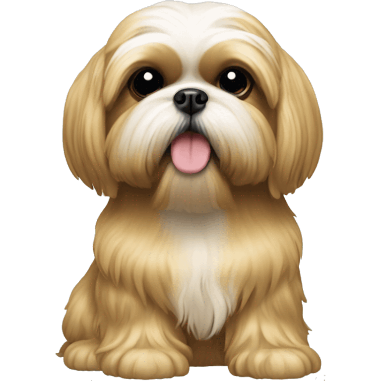 Gold colored shih tzu emoji