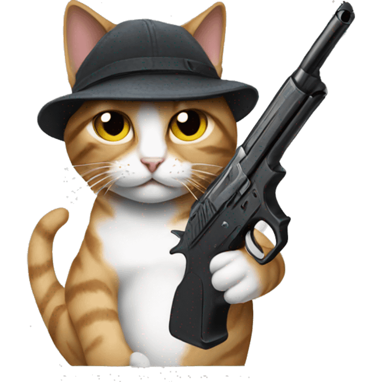 cat with gun emoji