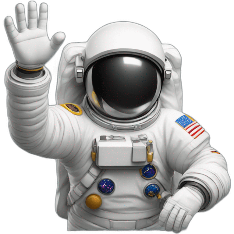 Astronaut hand up emoji