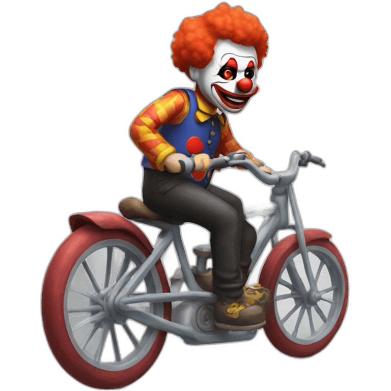 saw clown on bike emoji