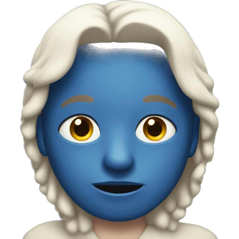 Blue emoji with stars in their eyes emoji