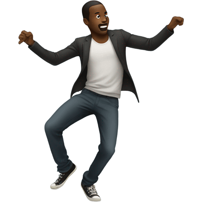 Black guy doing the dab emoji