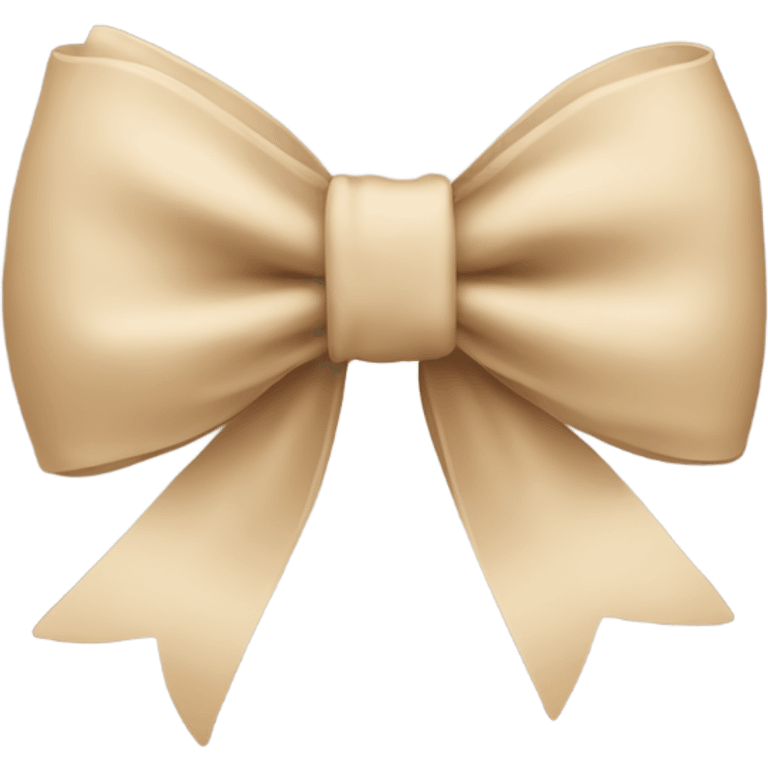 Beige bow emoji