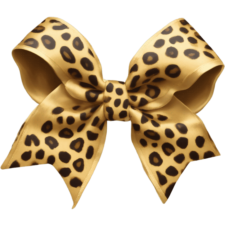 Cheetah print hair bow emoji