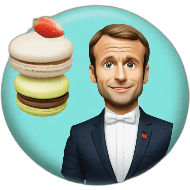 Emmanuel Macron the Macaron emoji