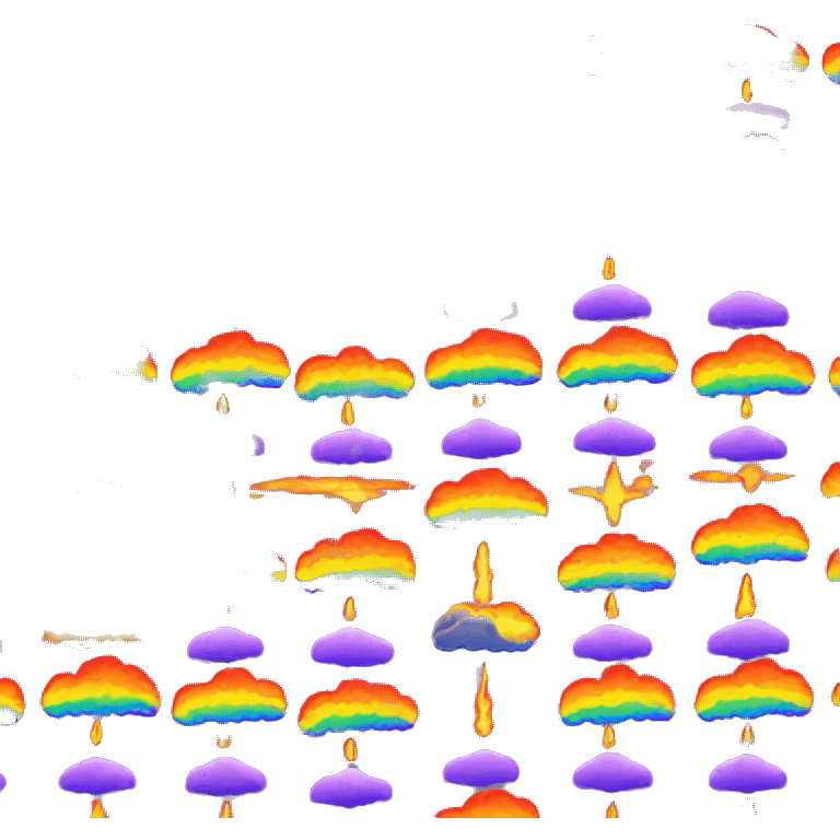 Rainbow nuclear explosion emoji