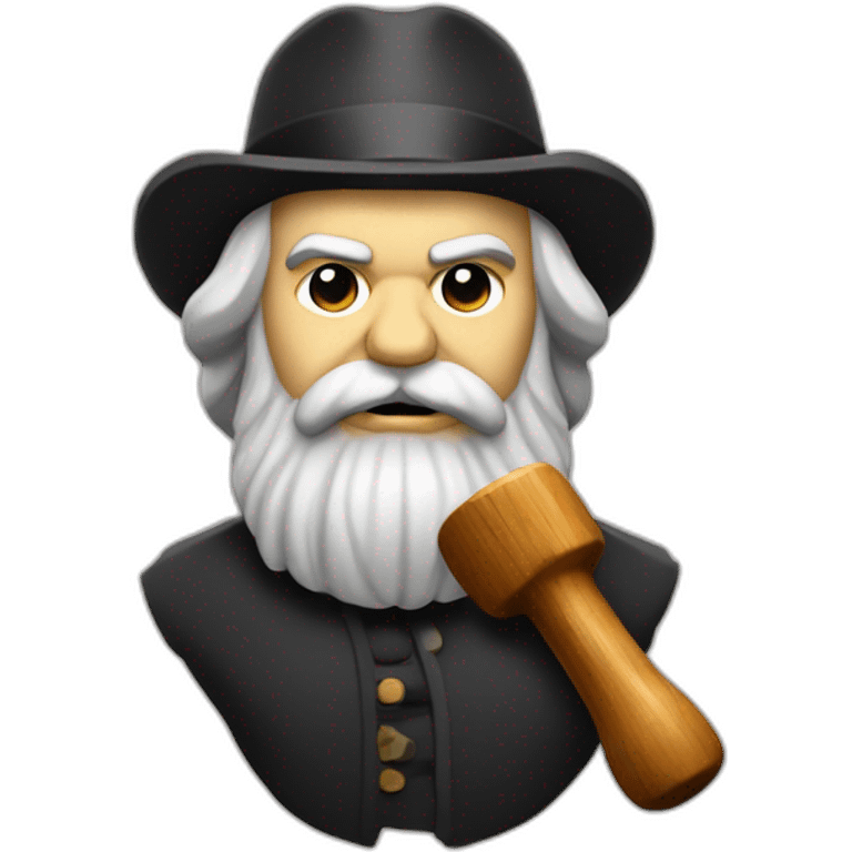 Karl Marx with a hammer  emoji