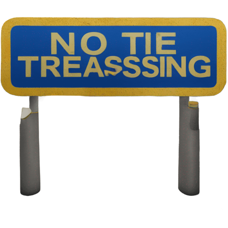 A "No Trespassing" sign on a road emoji