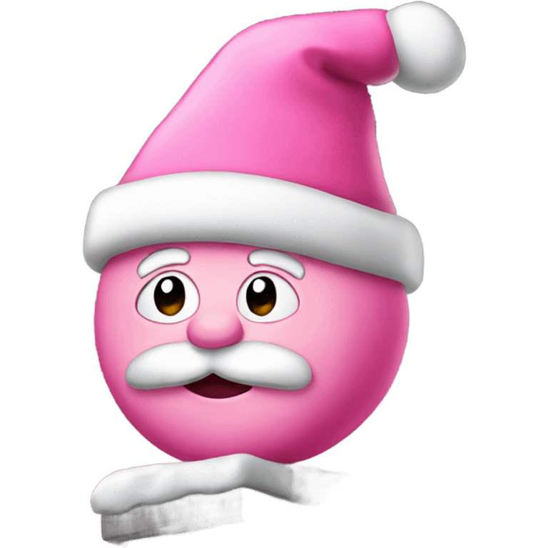 Pink Santa on a chimney emoji