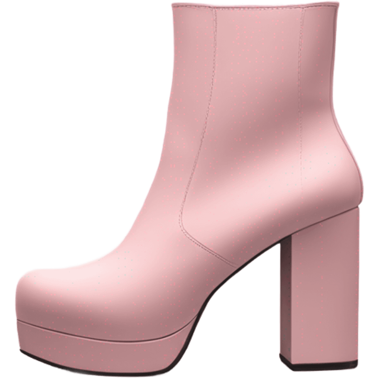 Pale pink platform heeled boots emoji