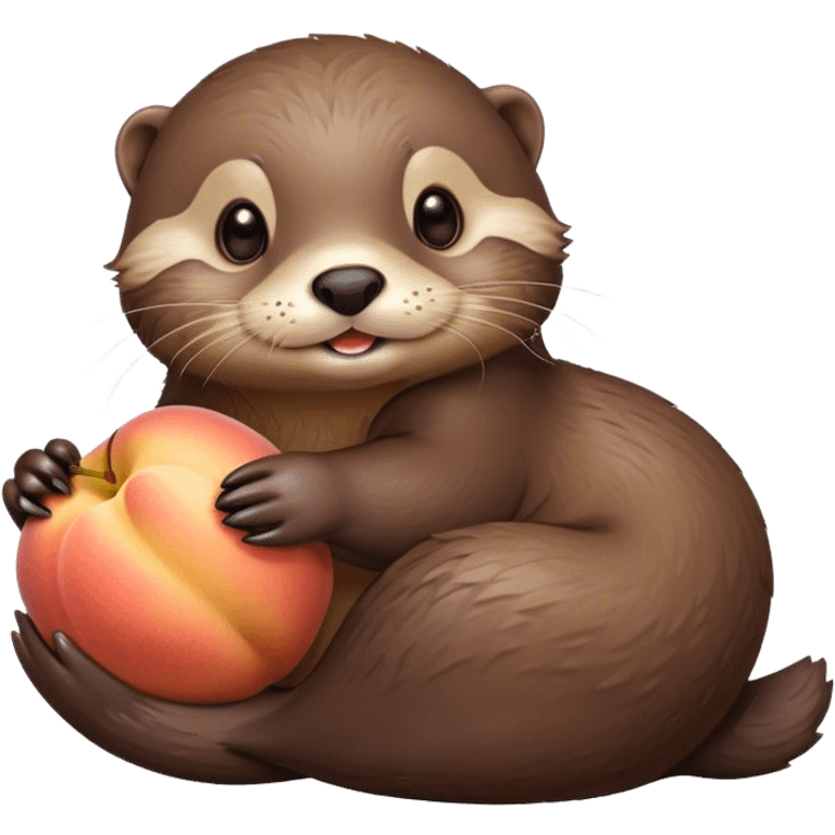 Otter and peach emoji