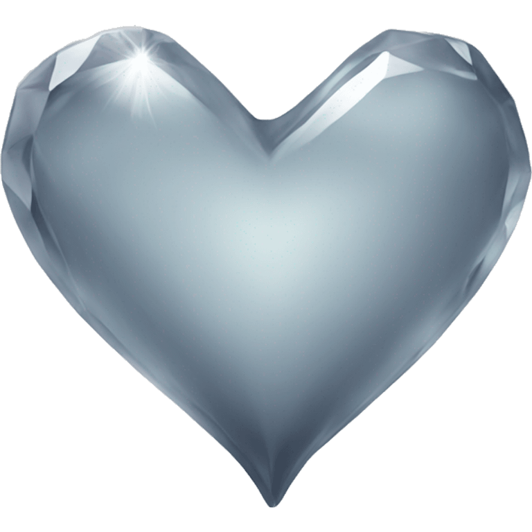 Light gray crystal heart emoji