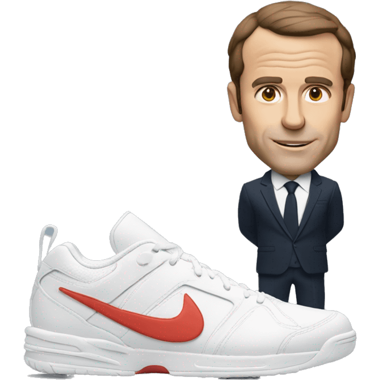 macron qui est habillé en nike emoji