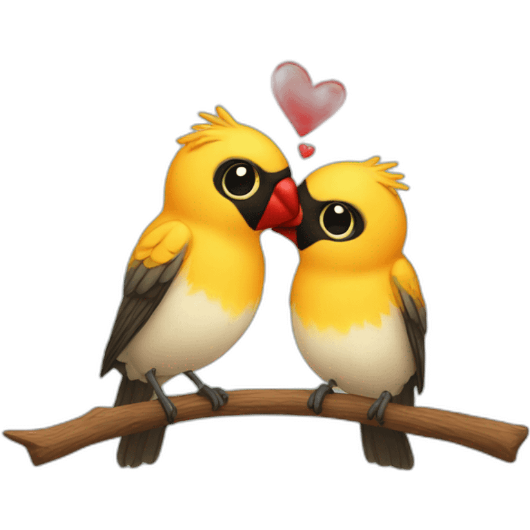 birds kiss emoji