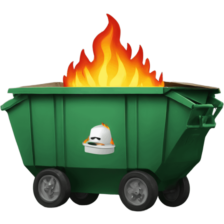 Dumpster fire emoji