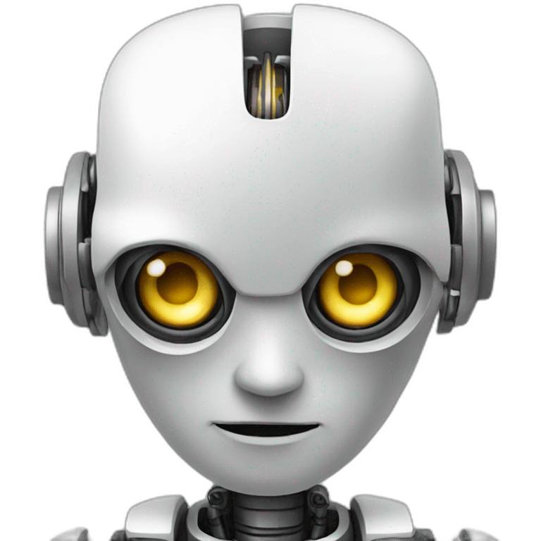 robot looking down emoji