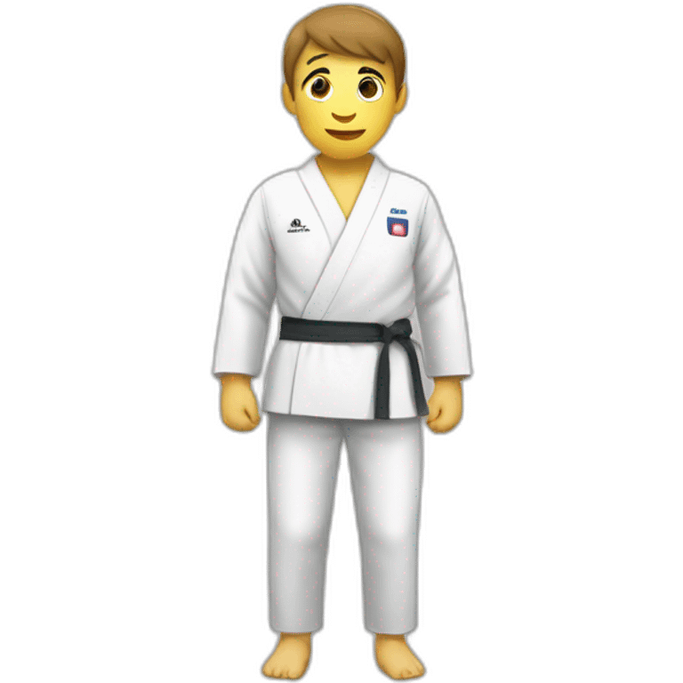 Un judoka au toilette emoji