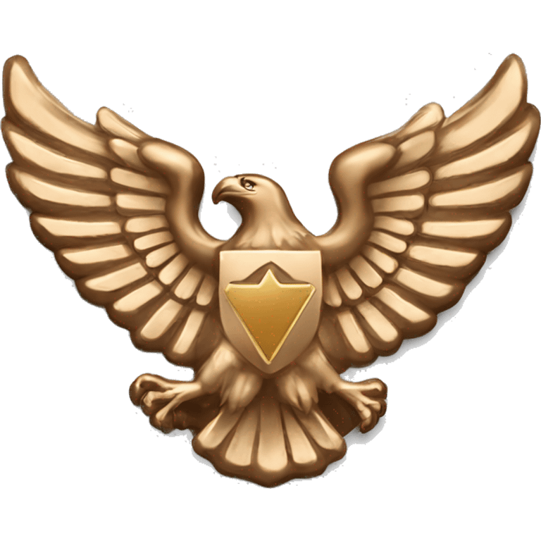 Bronze military badge with stars and an eagle emoji