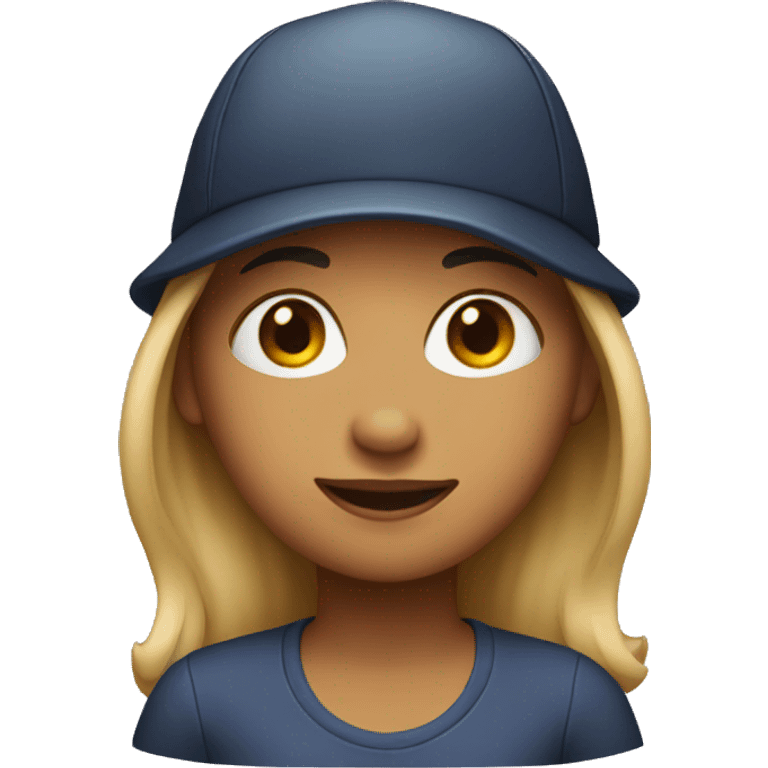 Girl with backwards hat  emoji