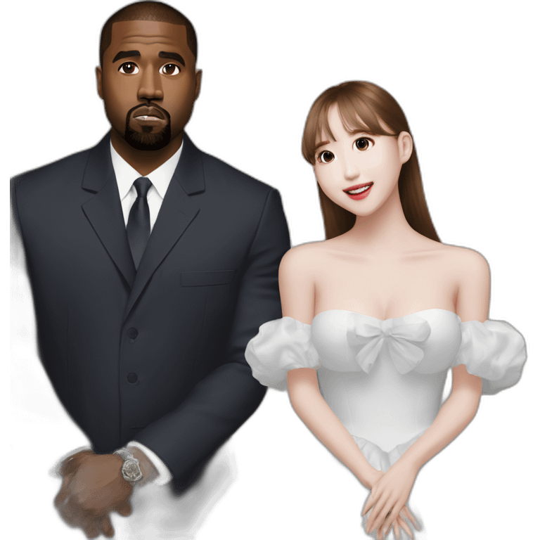 LOONA Chuu with Kanye West emoji