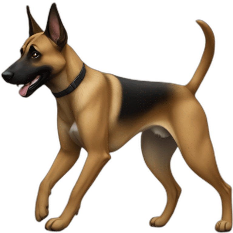 Dog malinois traking emoji