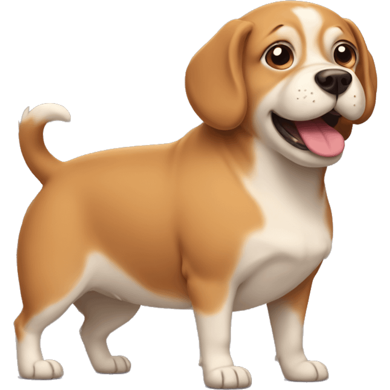 dog with fat belly out emoji