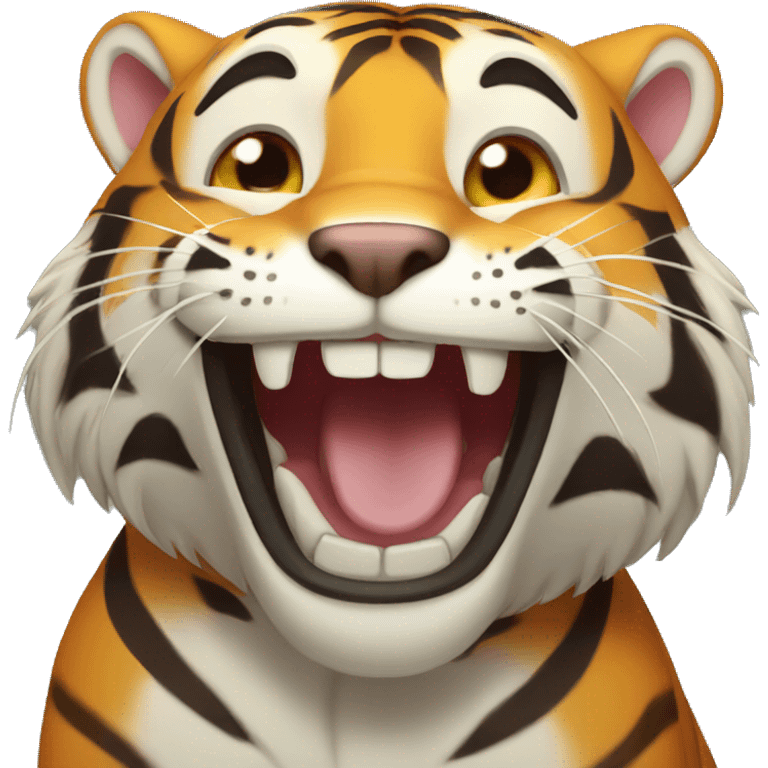 laughing tiger emoji