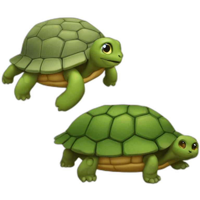 Chat sur une tortue emoji