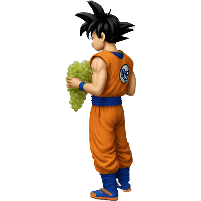 Goku taking grapes from the refrigerator emoji