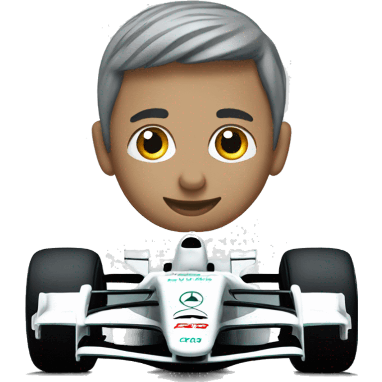 A Mercedes F1 car emoji