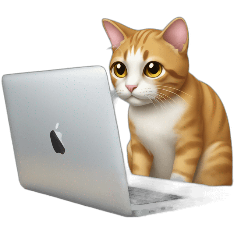 cat with macbook emoji