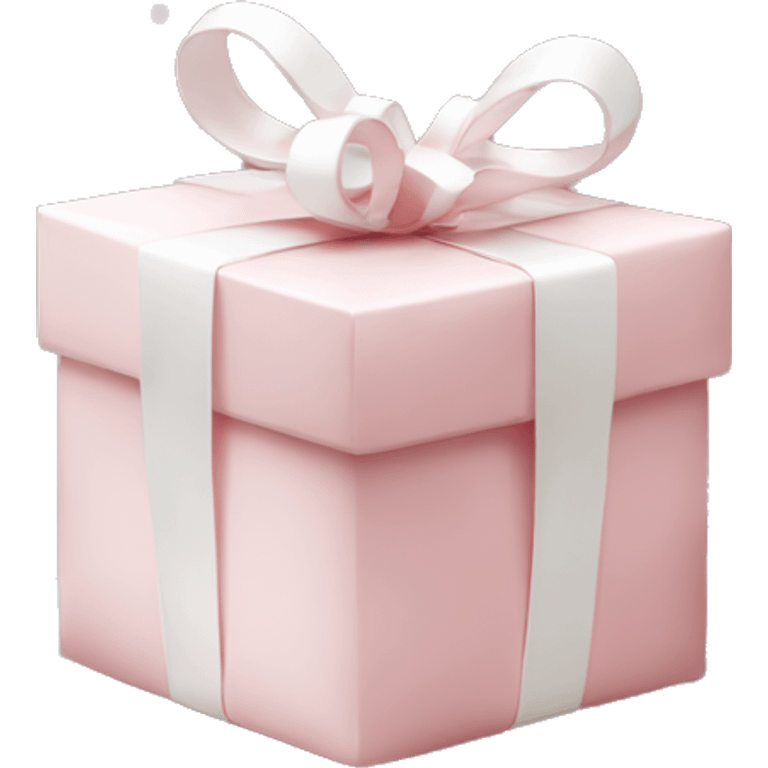 Light pink Christmas gifts under a white Christmas tree  emoji