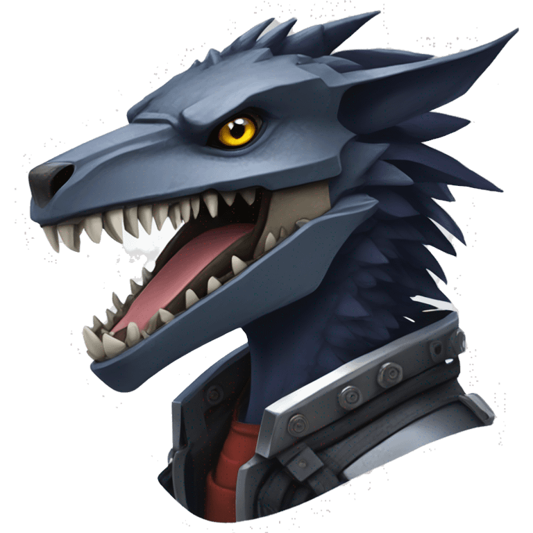 Edgy Futuristic Mechanical Sergal-raptor-nargacuga-vernid emoji