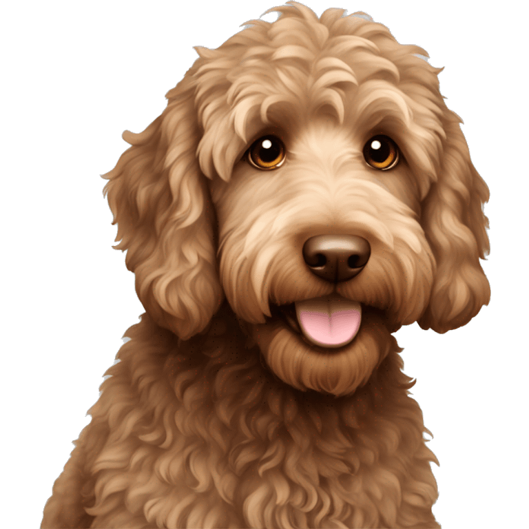 brown australian labradoodle emoji