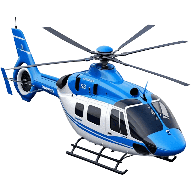 Eurocopter EC135 - Airbus Helicopters (Model Year: 2020) (Iconic colour: Blue and white) emoji