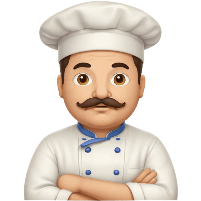 a very chubby italian chef with mustache emoji