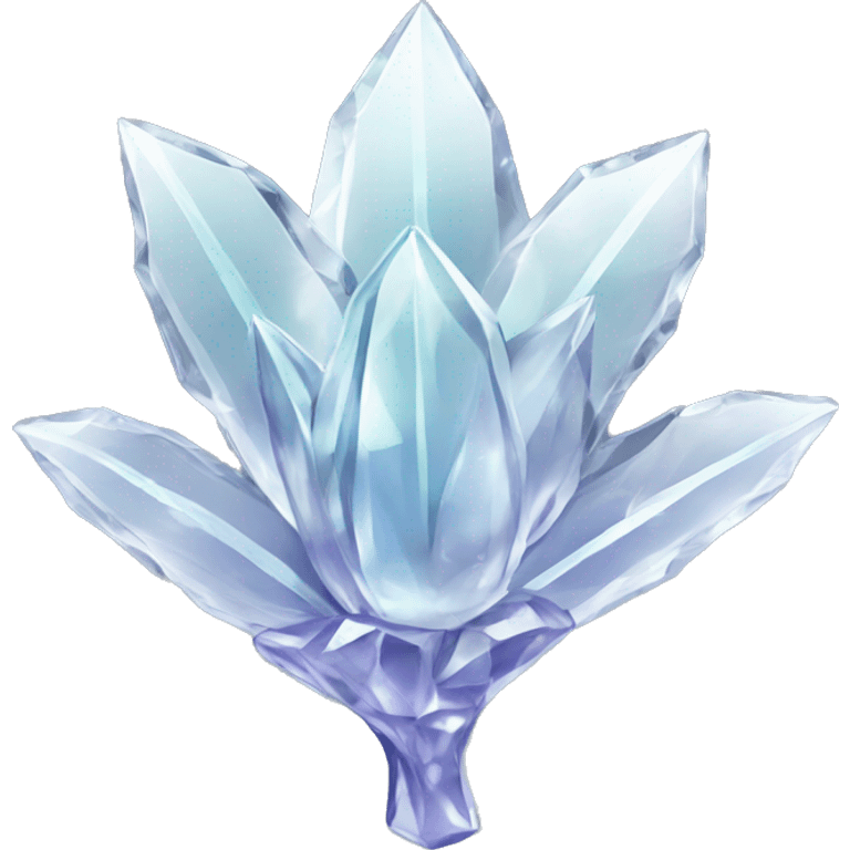 Clear flower crystal emoji