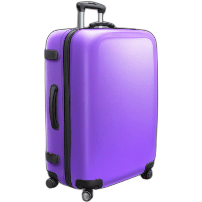 3d luggage purple transparent emoji