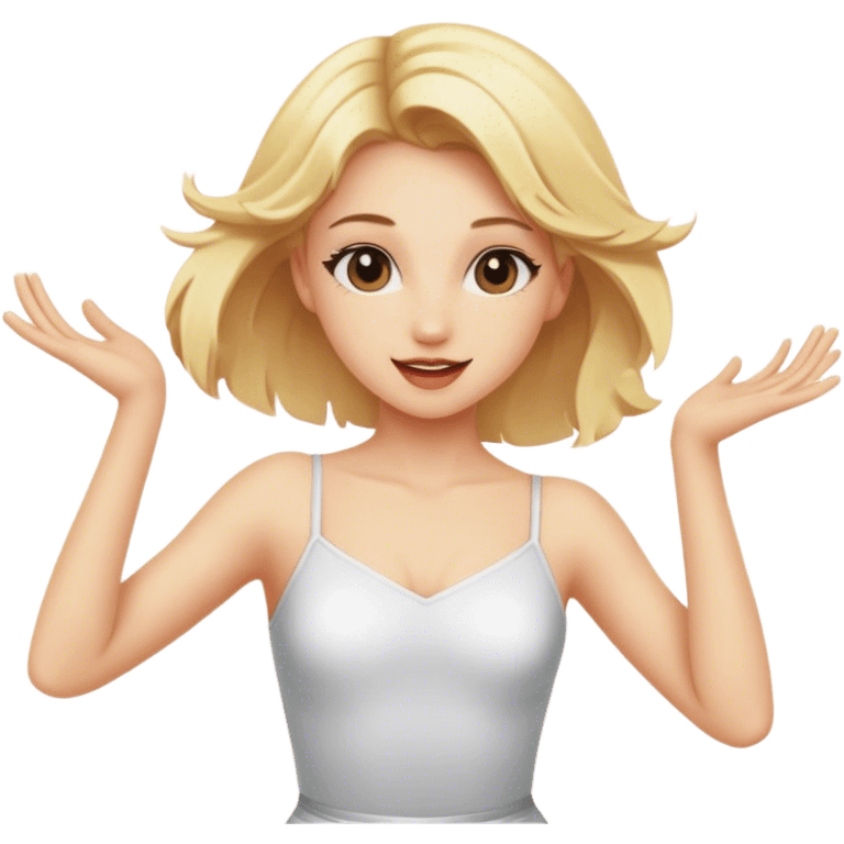 Blonde girl dancing  emoji