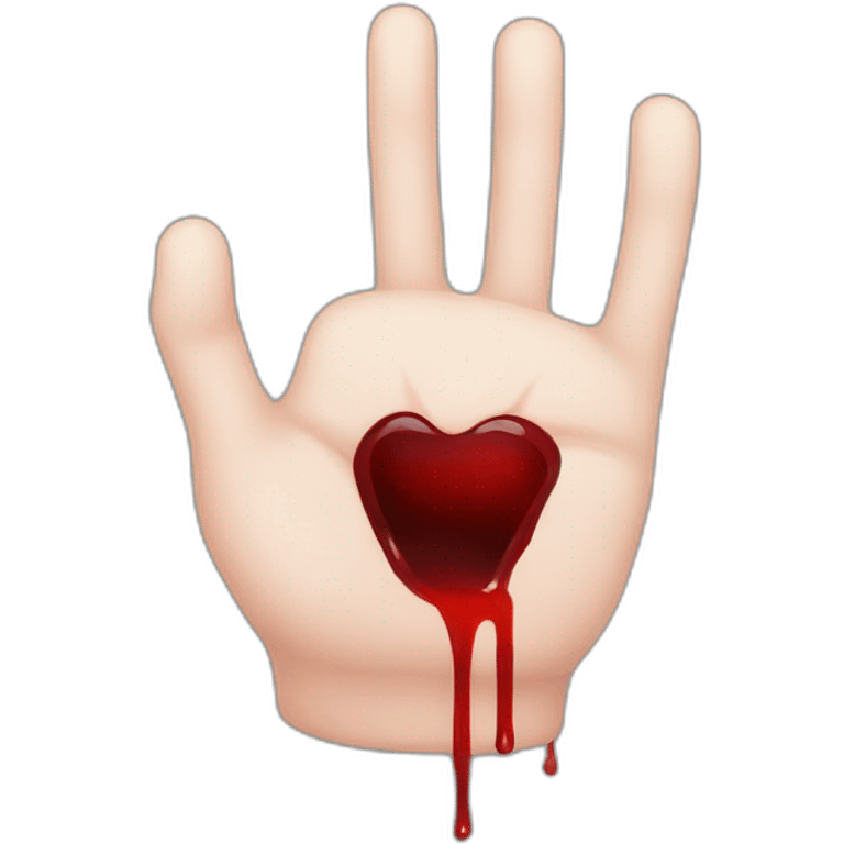 bleeding hand emoji