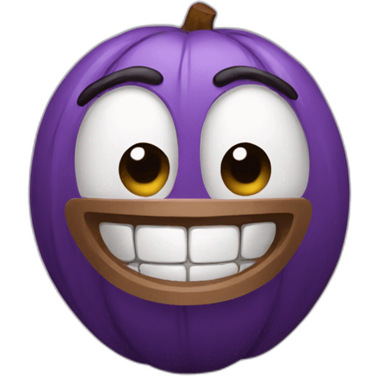 a purple nut emoji