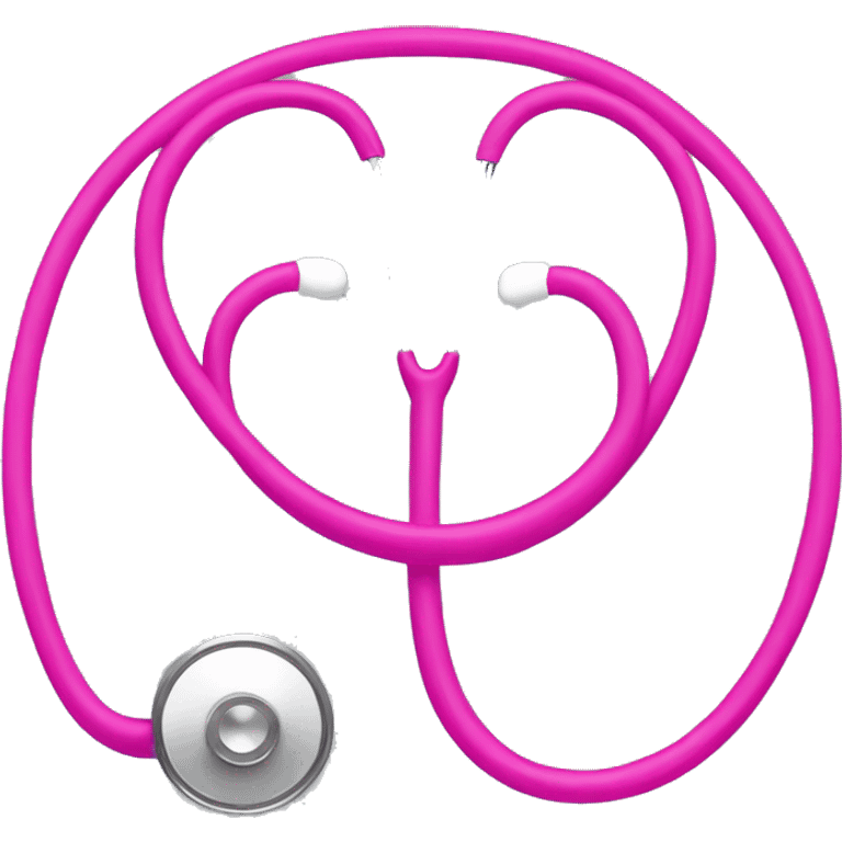 Hot pink stethoscope engraved “ashley” written on it emoji