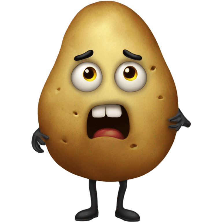 Scary potato emoji