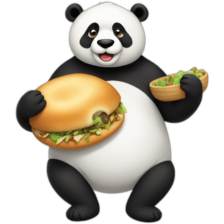 Puchka eating panda emoji