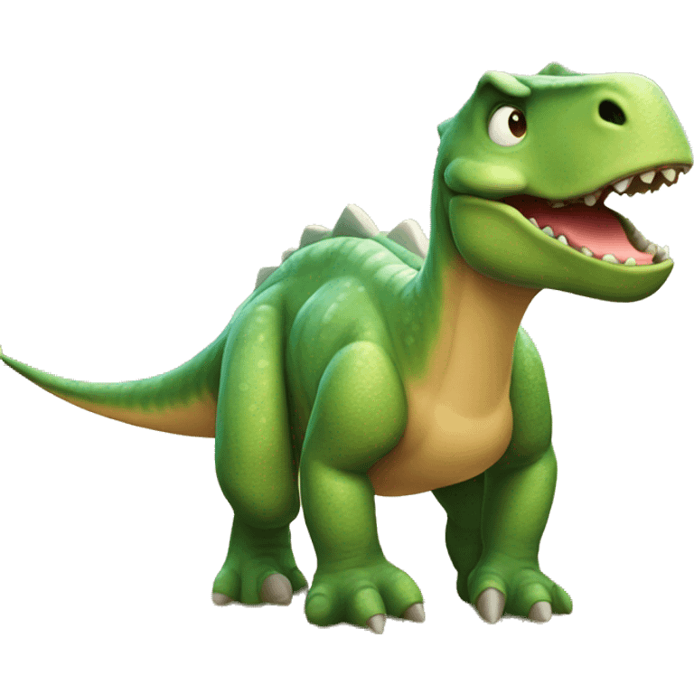 A dinosaur in summer emoji