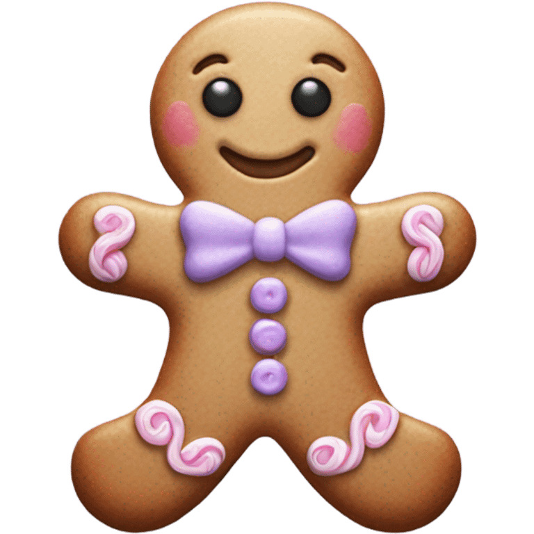 Pastel gingerbread man emoji